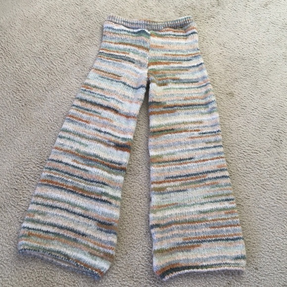 ZARA/“GRANDMA KNIT”MULTI PASTEL STRIPE HANDKNIT PANTS/NWT - Picture 1 of 10
